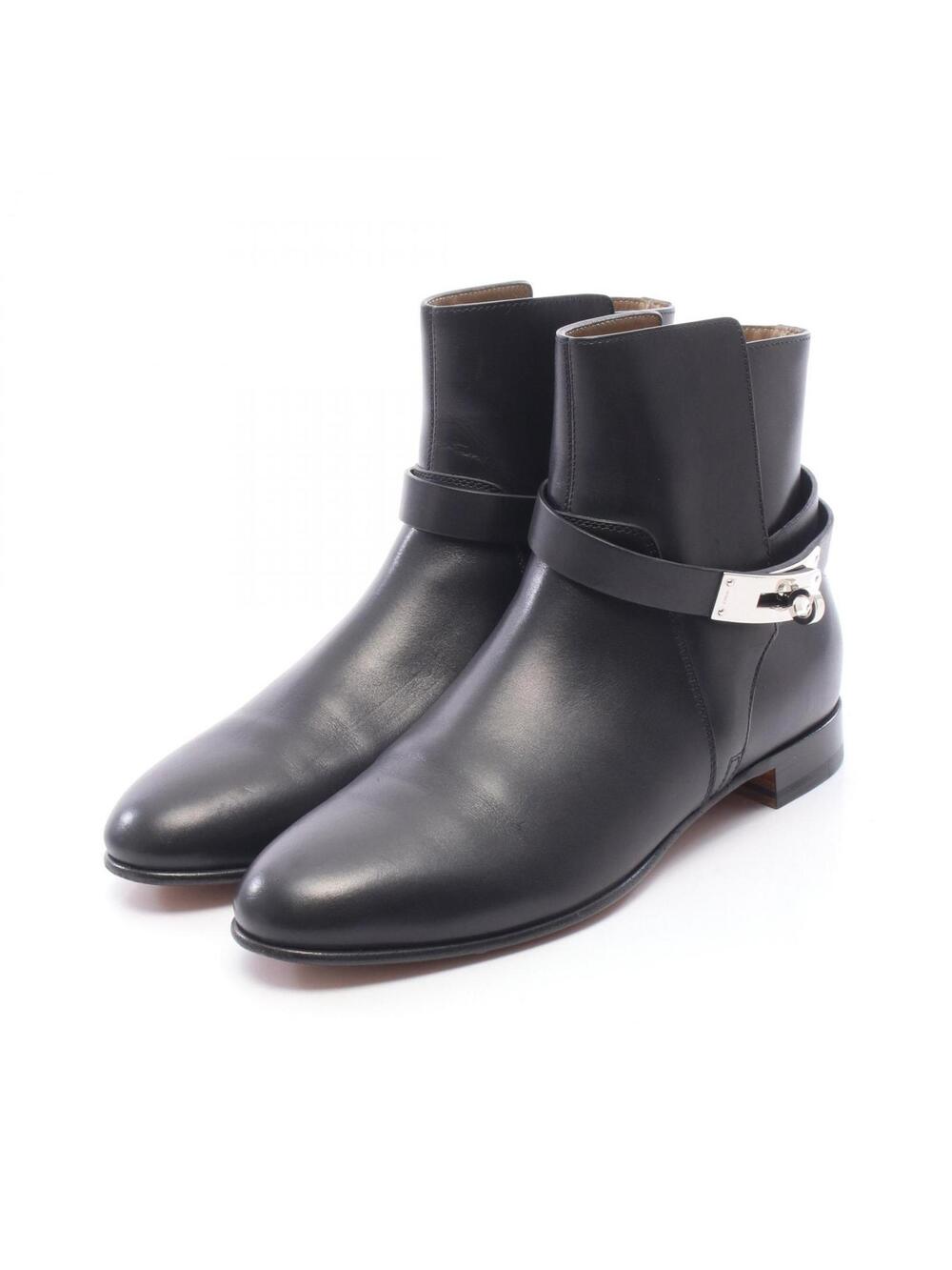 Hermes Neo Kelly Buckle Short Boots #37 #356356H13B